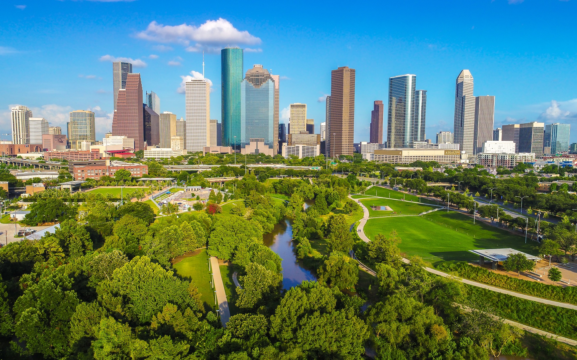 Houston green skyline